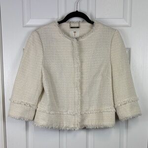 Ted Baker cream tweed blazer sz 3